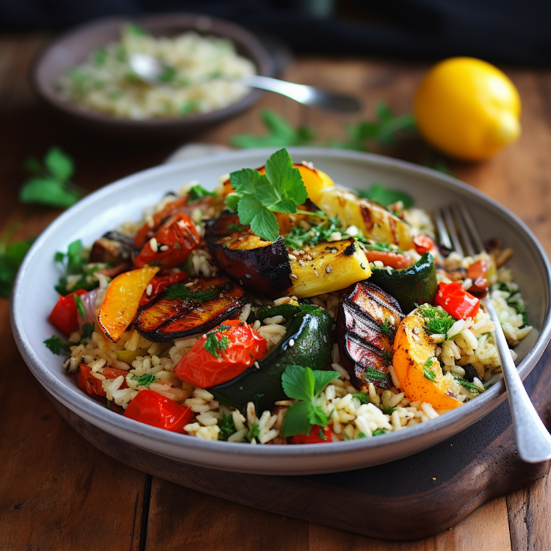 Roasted Vegetable and Citrus Rice Main Image